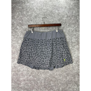 William Murray Skort Womens XL Gray Leopard Print Plaid Lined Athletic Golf